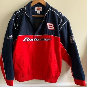 Budweiser Vintage Winner’s Circle Dale Earnhardt Jr. Racing Jacket. Size Medium.